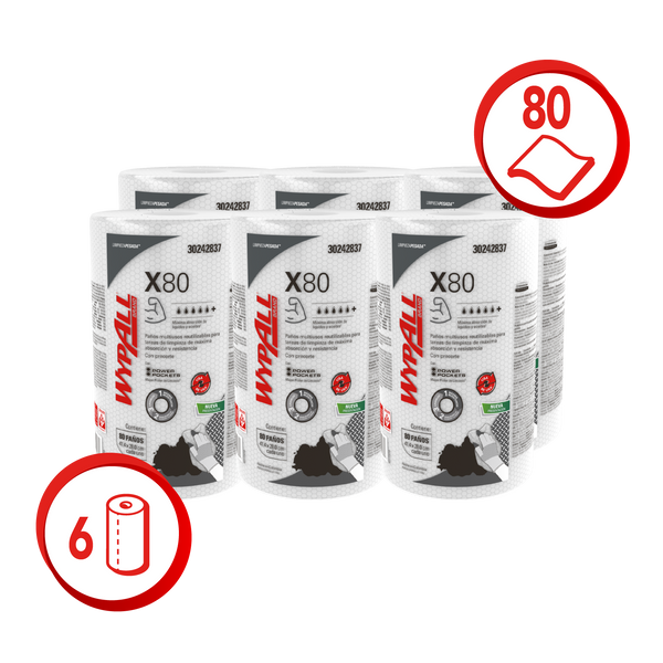 WYPALL X-80 ROLLO REGULAR X 80 HOJAS (42CM X 28CM)