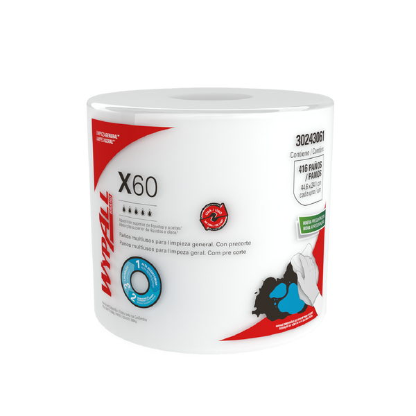 WYPALL® PAÑOS DE LIMPIEZA X 60 ROLLO JUMBO 416 PAÑOS / 200 MTS