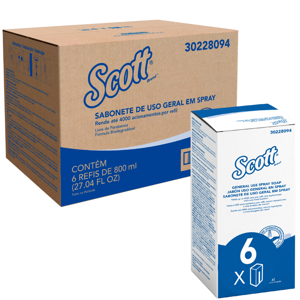 SCOTT® ESSENTIAL™ JABÓN EN SPRAY X 800 ML (4800 ML TOTAL)