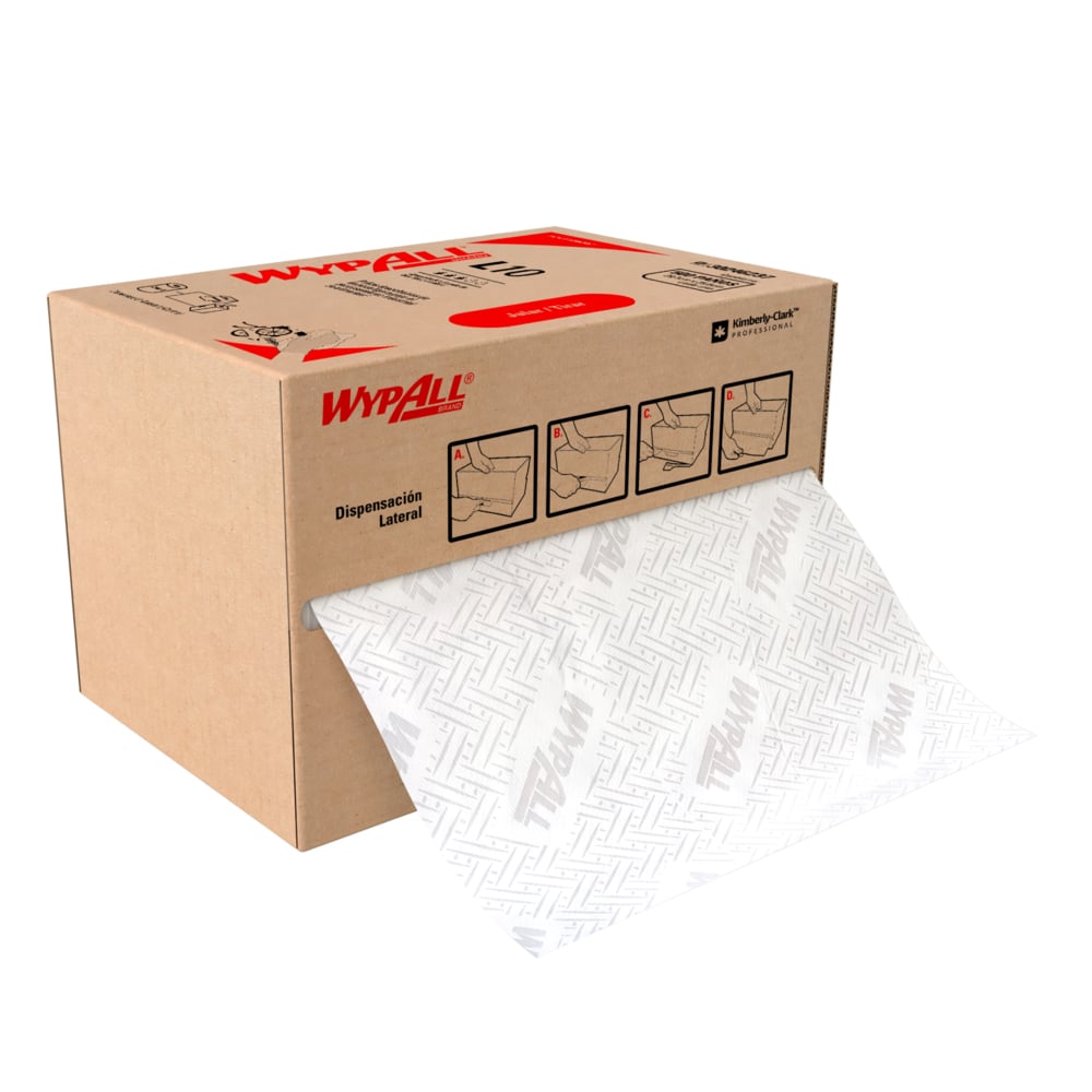WypAll® Paños de limpieza L10 Rollo Regular, Paños de Limpieza, 6 unidades x 500 paños cada una (3000 paños en total)