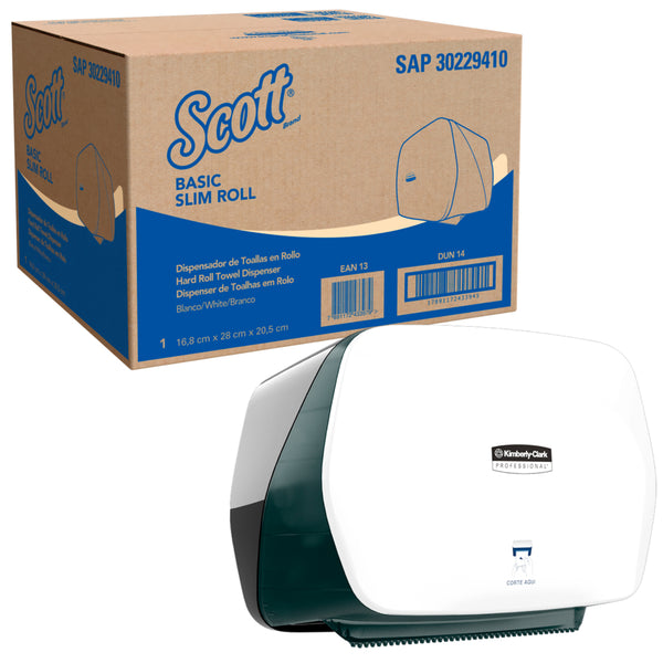 DISPENSADOR TOALLA DE MANOS EN ROLLO SCOTT® BASIC PARA TRÁFICO MEDIO