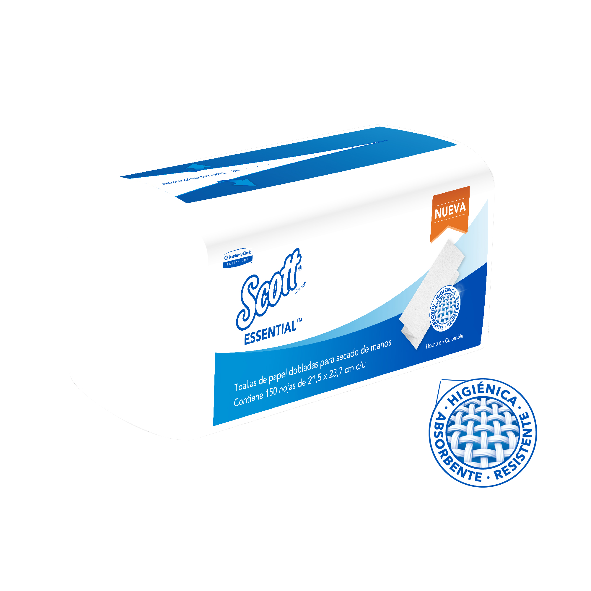 SCOTT ® Essential Blanca - hoja sencilla Autodispensada en Bolsa x 3 Und