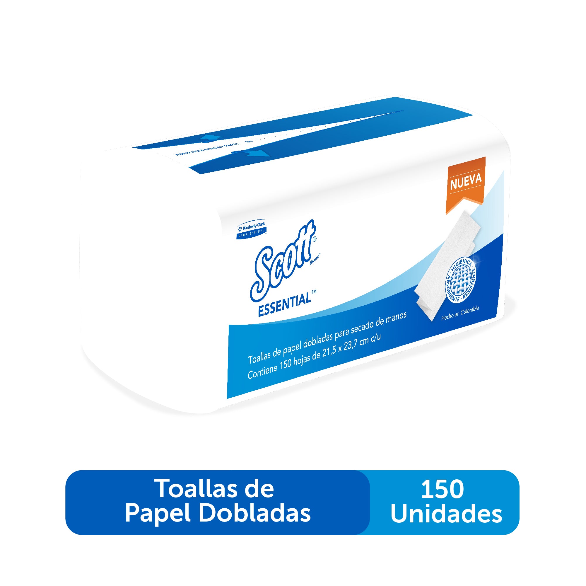 SCOTT ® ESSENTIAL BLANCA - HOJA SENCILLA AUTODISPENSADA EN BOLSA X 3 UND