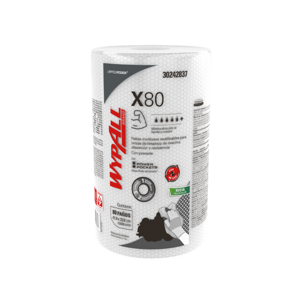 WYPALL X-80 ROLLO REGULAR X 80 HOJAS (42CM X 28CM)